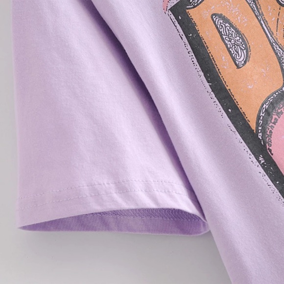 Lilac The Doors Rock Band Music Graphic Tee - Picture 4 of 7